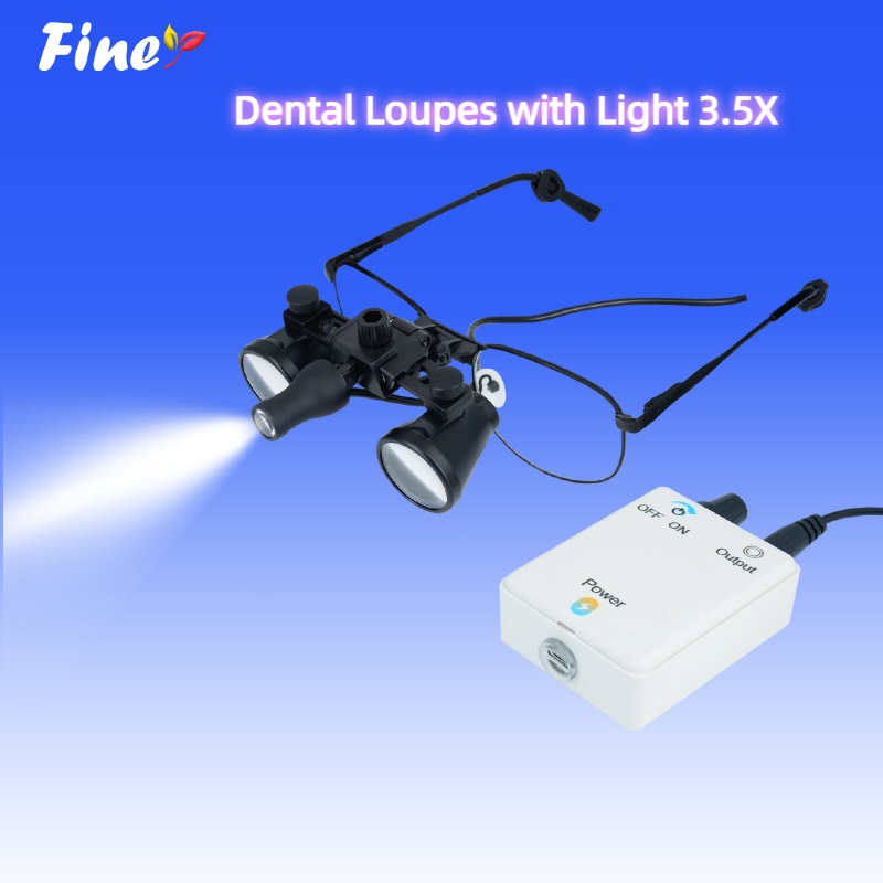 Magnifier With Light - Kaca Pembesar Gigi Finer 3.5X Loupes