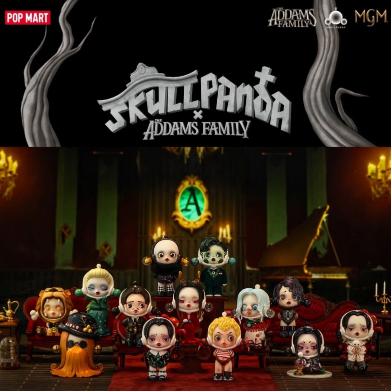 Model Kit For Girls - POP MART SKULLPANDA Seri Keluarga Addams