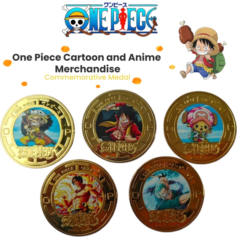 Model Kit Anime - Koin peringatan logam kreatif karakter kartun