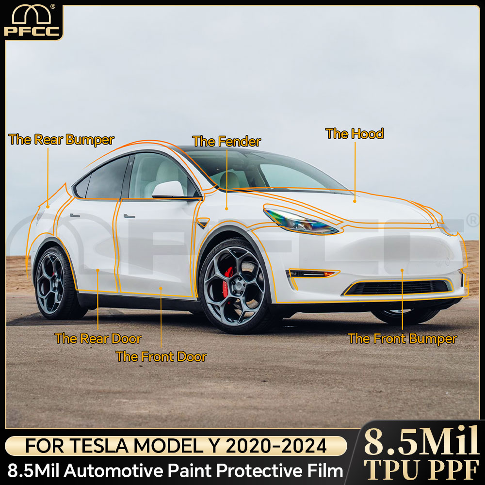 Logo Model Kit - Film Pelindung Pra-potong untuk Tesla Model