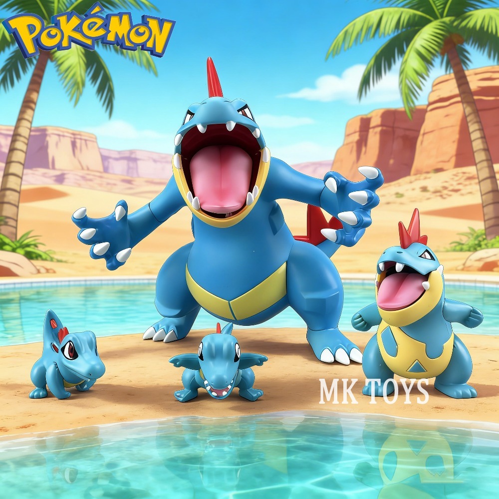 Model Kit Lugia - Figur Anime Pokemon Feraligatr Kelompok Evolusi