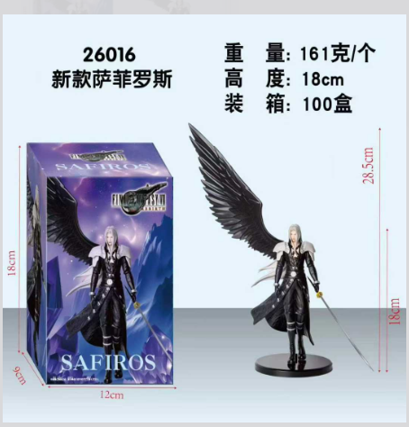 Model Kit Final Fantasy - Figur Patung Malaikat Sephiroth Final Fantasy,