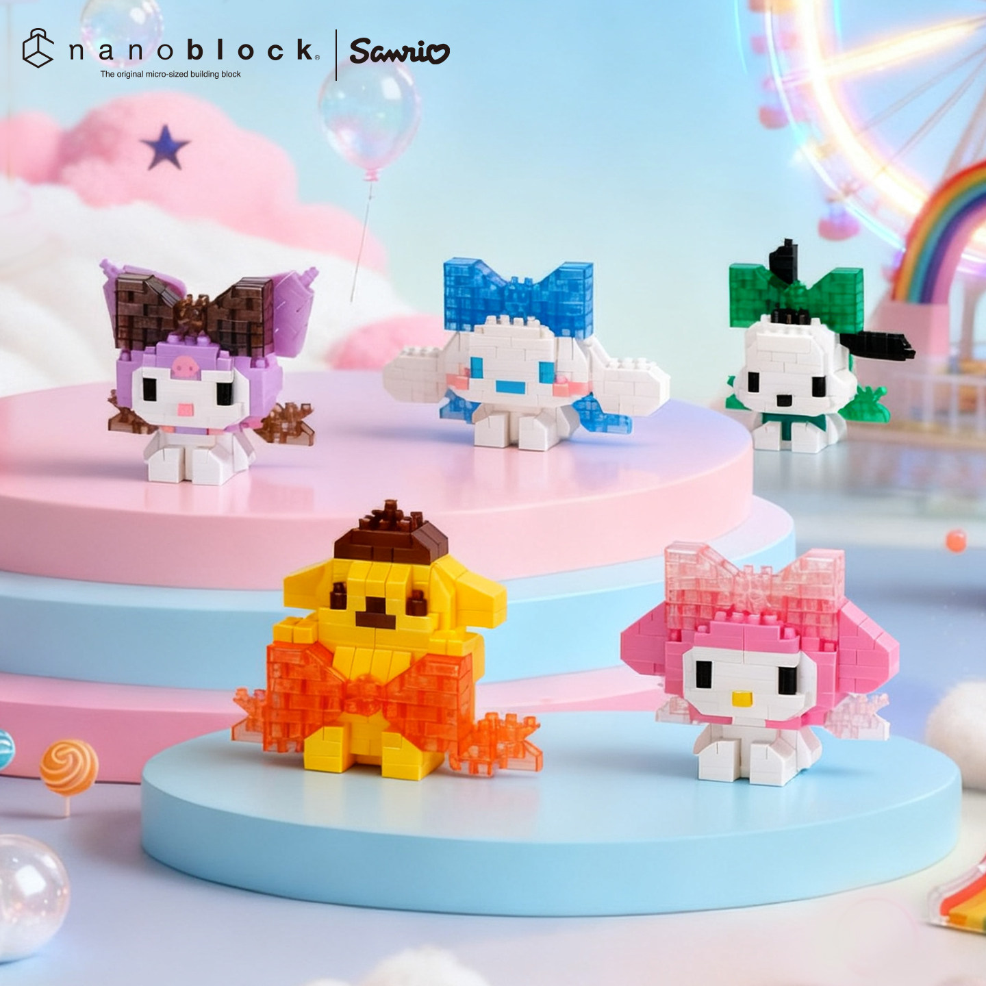 Model Kit For Girls - Nanoblock Sanrio Blok Bangunan Mikro Asli