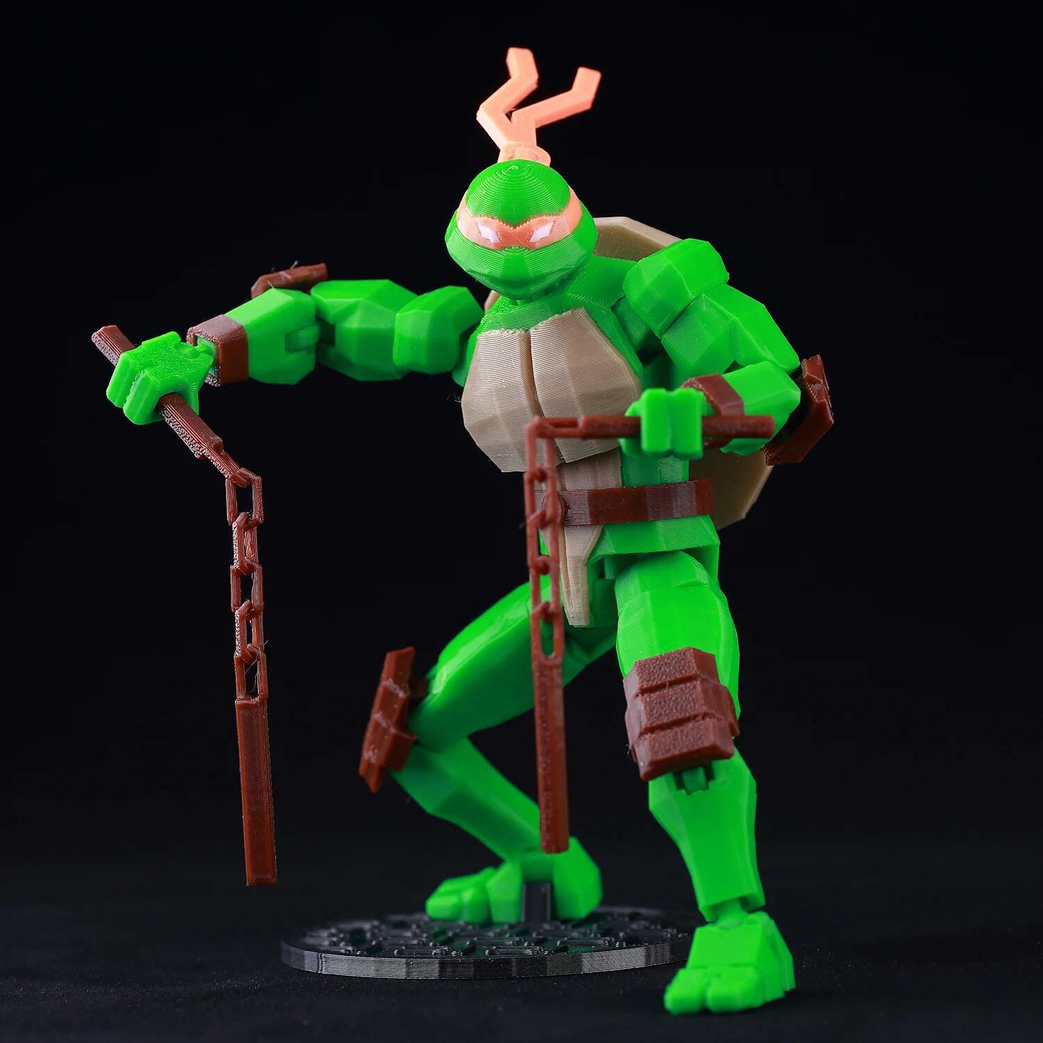 Model Kit Jujutsu Kaisen - 9L3D Lucky13 Michelangelo TMNT Nunchaku Giocattolo