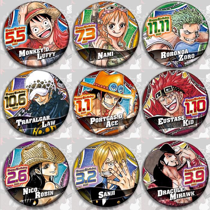 Model Kit Anime - Set Pin Lencana Anime One Piece