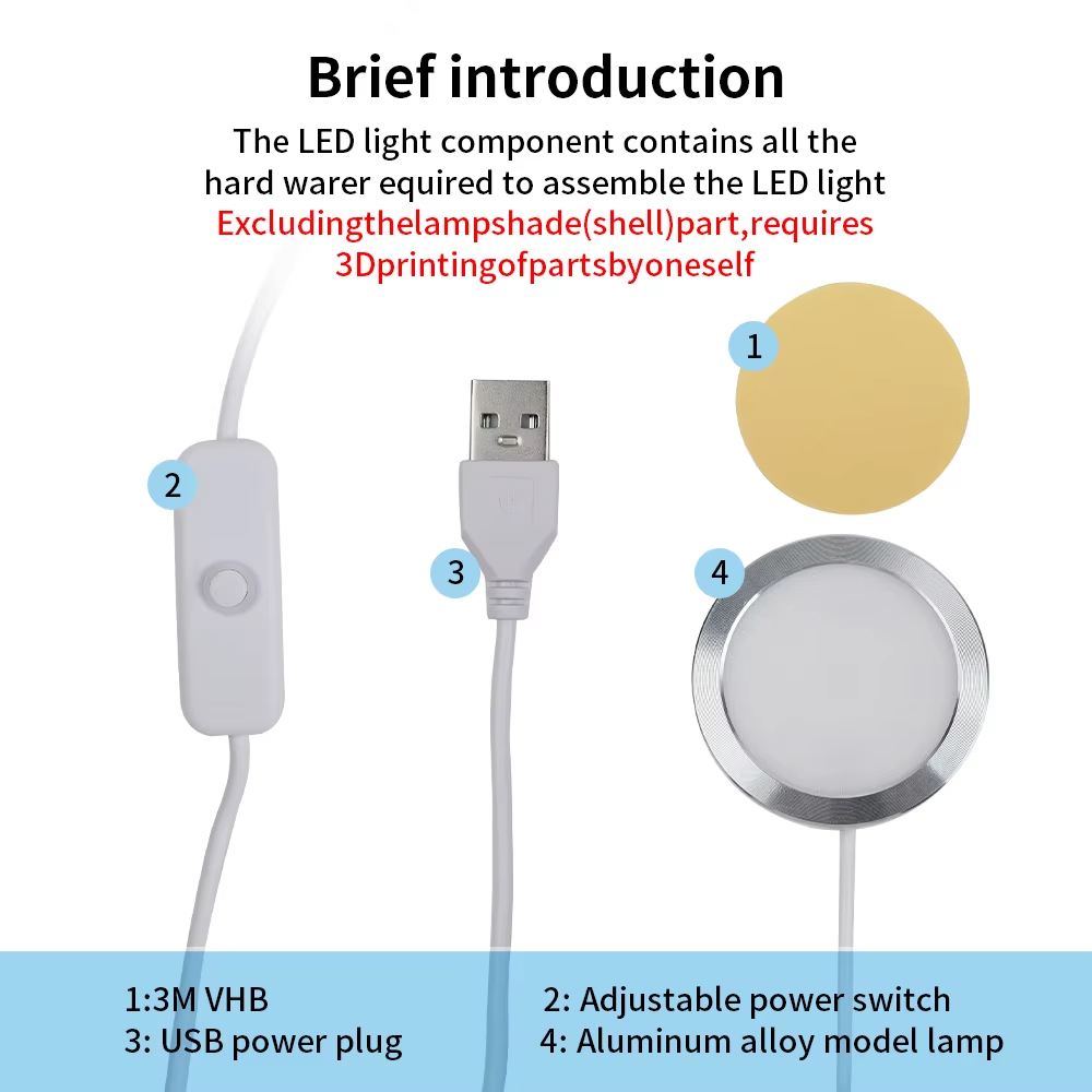 Kit Lampu LED USB untuk Bambu  - Model Kit F1 ulasan dan harga