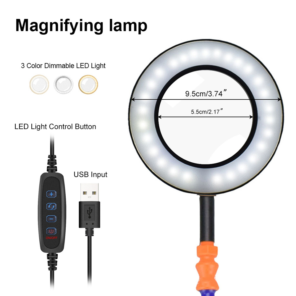 Meja Kerja Perbaikan Pengelasa - Magnifier With Light ulasan dan harga