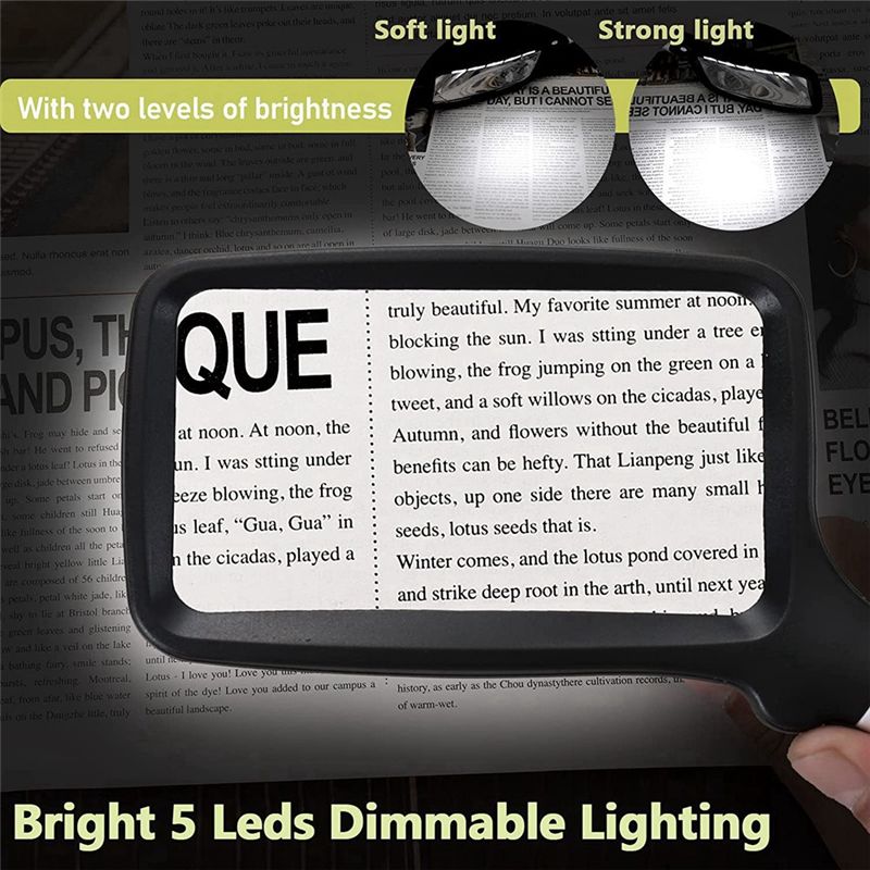 Kaca Pembesar Lipat Genggam Pe - Magnifier With Light ulasan dan harga