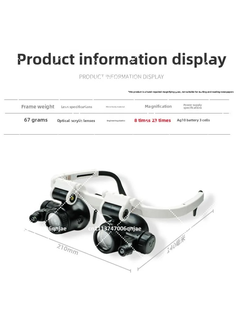 Kacamata Pembesar 23x dengan L - Magnifier With Light ulasan dan harga