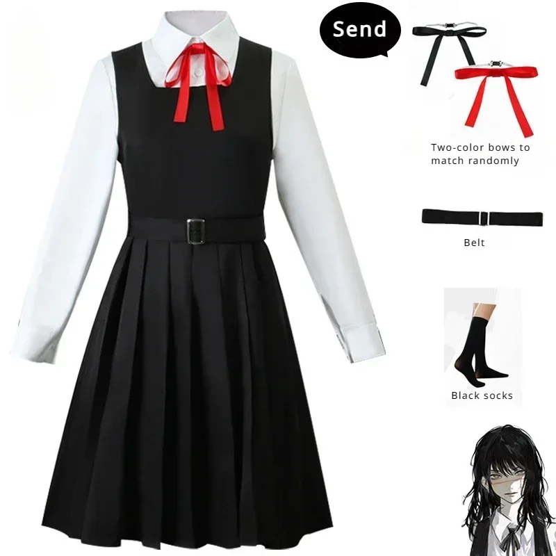 Gaun Kostum Mitaka Asa Cosplay - Model Kit Chainsaw Man ulasan dan harga